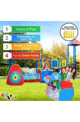 5pc Kids Ball Pit Tents and Tunnels
