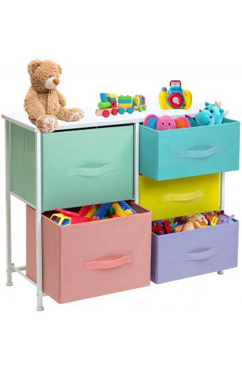 Dresser with 5 Drawers - Furniture Storage Tower