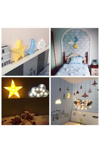 Moon Cloud and Star Night Lights Lamps