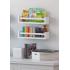 Set of 2 Nursery Room Wood Floating Wall Shelves White